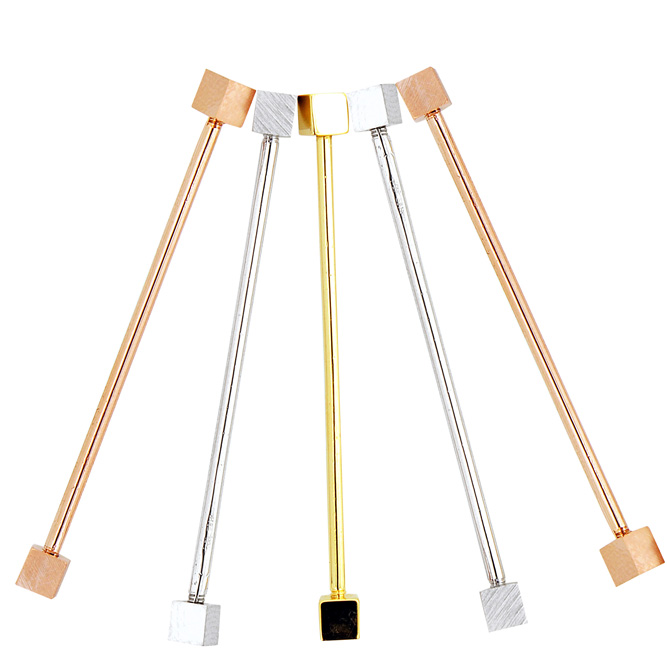 141124-2  White, Yellow or Rose Gold Neck Tie Pins