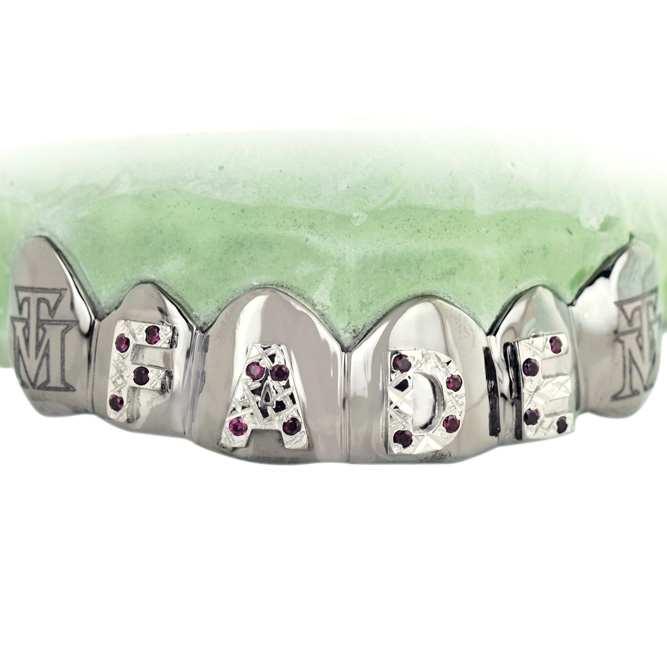 JDG57-Fade 6 Piece Top with 3D letters and 2 Engraved Teeth