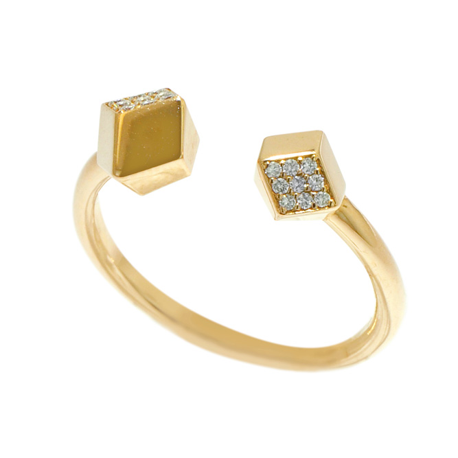 1R161202-4 Rose Gold Diamond Ring