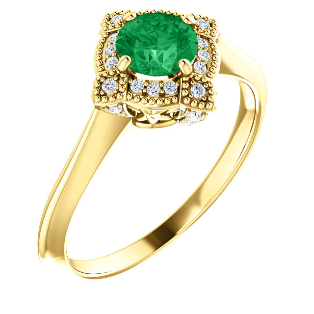 JDSP123236 - Gemstone Diamond Engagement Ring