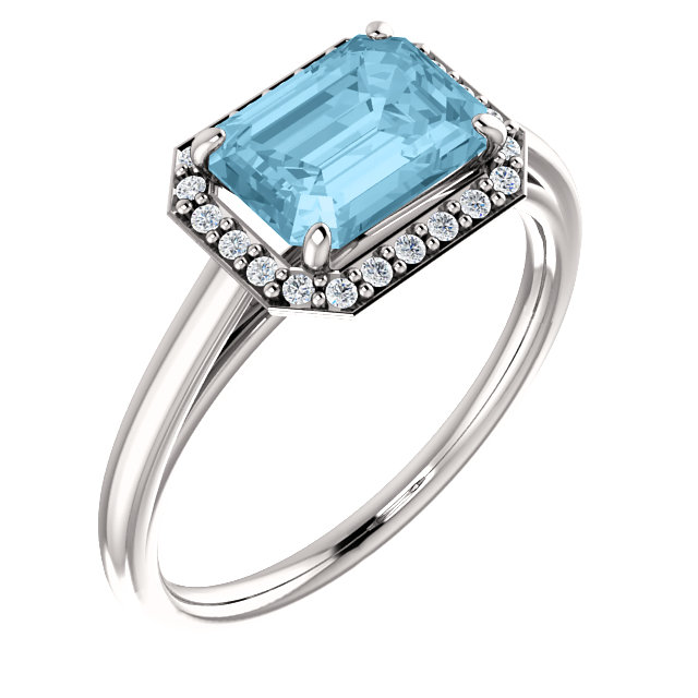 JDSP123654 - Diamond Gemstone Engagement Ring