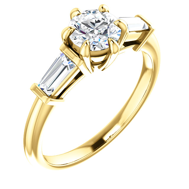 1JDSP123677 - 5.8mm Round Diamond Semi-set Engagement Ring