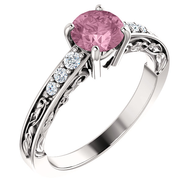JDSP123678 - Gemstone Diamond Engagement Ring