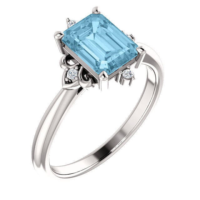 JDSP123816 - Gemstone Diamond Engagement Ring