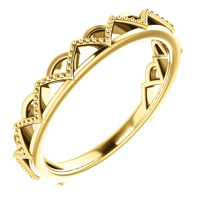 1JDSP51891 - Stackable Crown Ring
