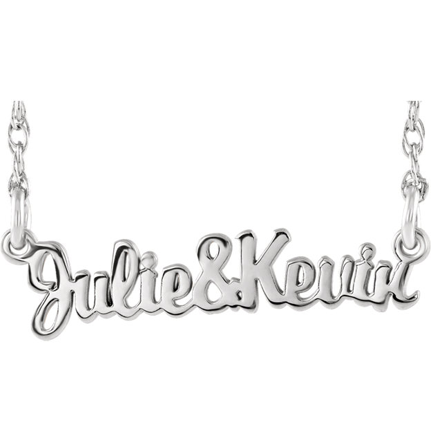 1JDSP653424 - Couples Nameplate Necklace