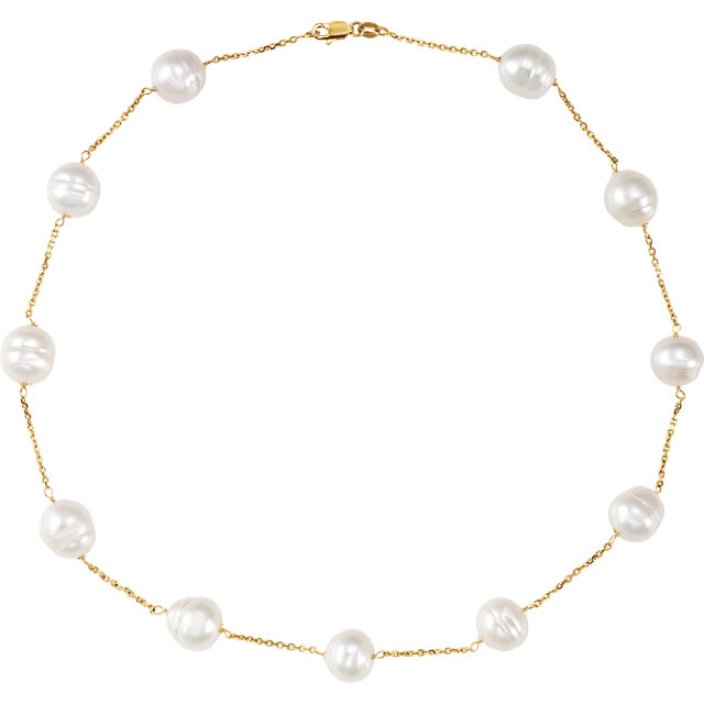 JDSP65769-Freshwater Cultured Pearl 16" Necklace