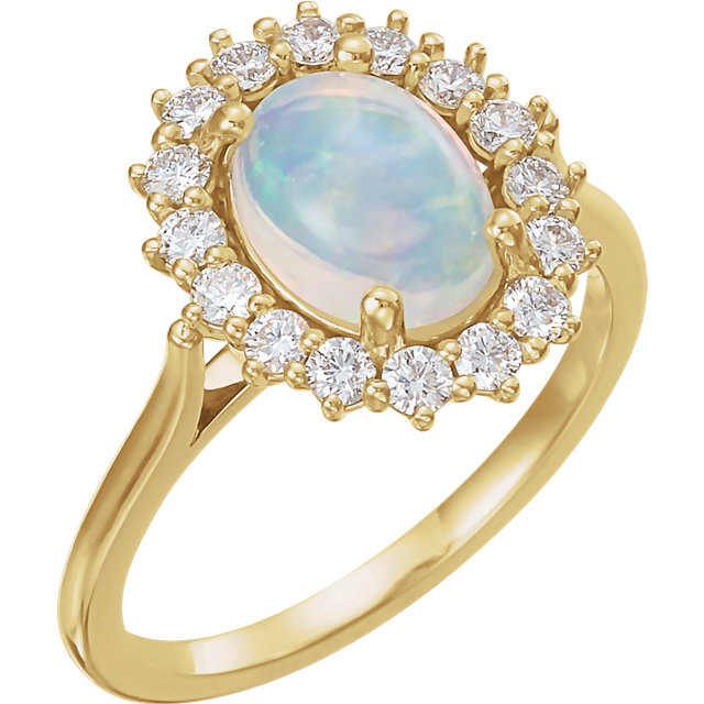 JDSP72070 - Opal & Diamond Ring