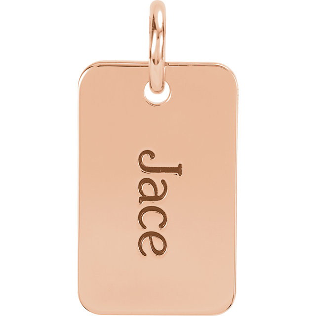1JDSP84686 - Engravable Mini Dog Tag Pendant