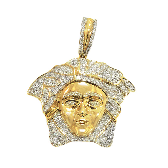 P161108-102 Micropave Diamond Egypt King Pendant